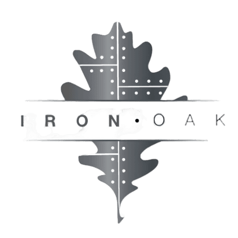 Logo firmy Iron Oak - metalowe ozdoby
