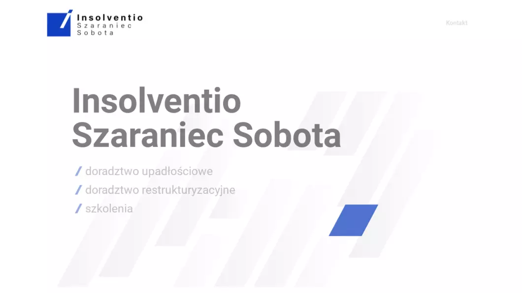 Zrzut ekranu strony firmy Kancelaria prawna Kraków - Insolventio Szaraniec Sobota S.A.