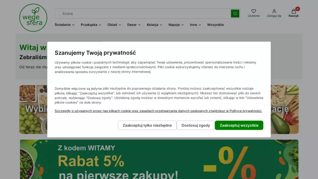 Zrzut ekranu strony firmy Wegesfera