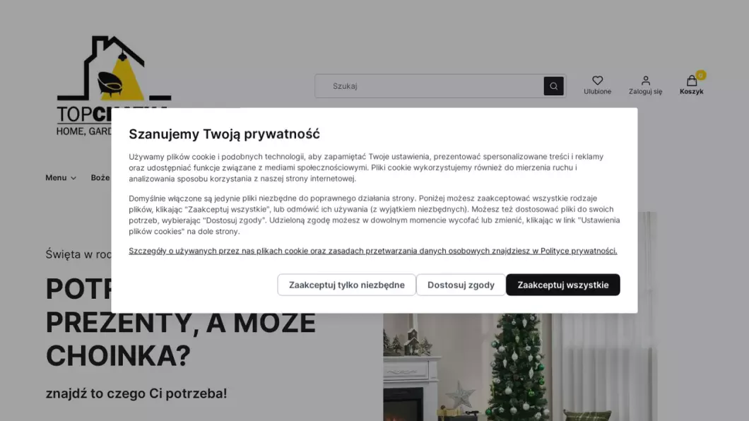 Zrzut ekranu strony firmy TopChatka