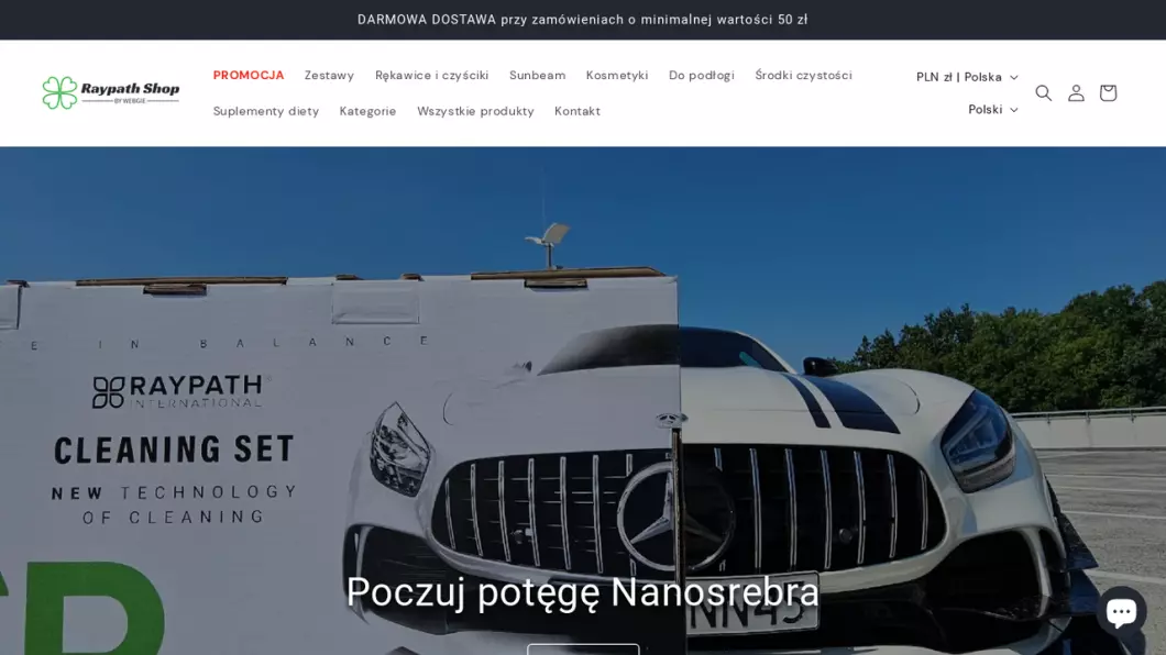 Zrzut ekranu strony firmy Raypath Shop
