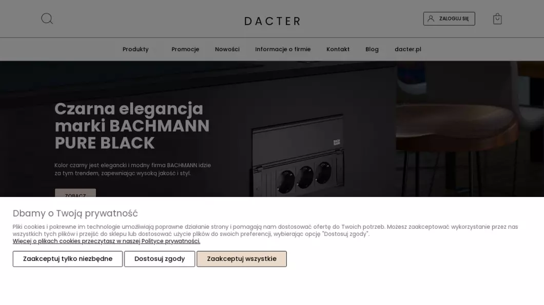 Zrzut ekranu strony firmy Akcesoria meblowe DAC TER