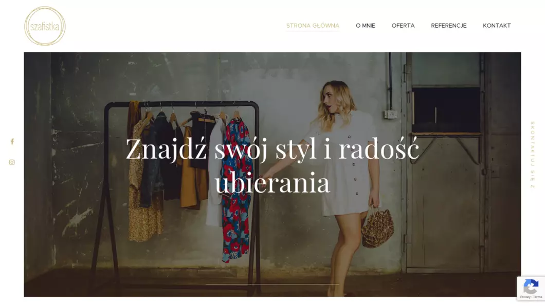 Zrzut ekranu strony firmy Osobista stylistka Poznań - Karolina Borysiak